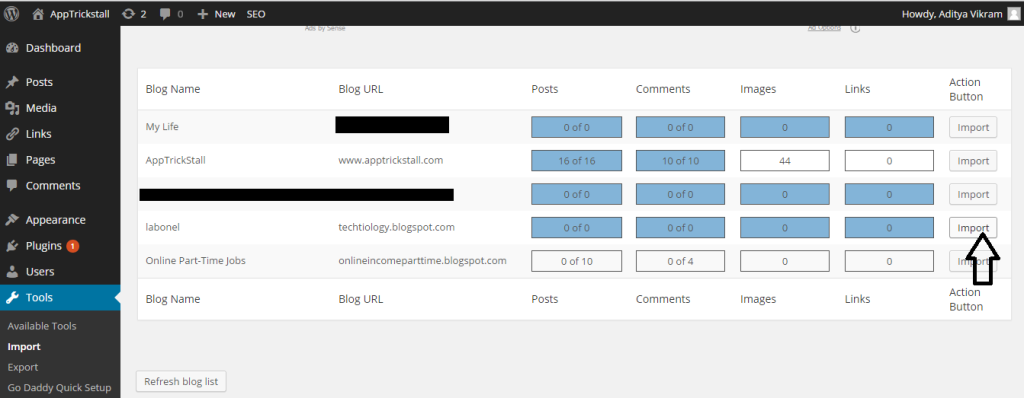 migrate your blog from blogger to wordpress