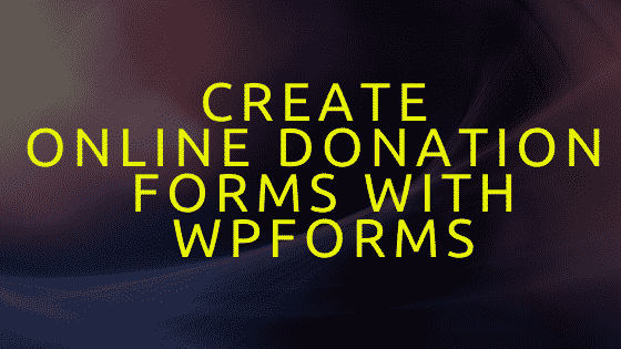 online donation forms