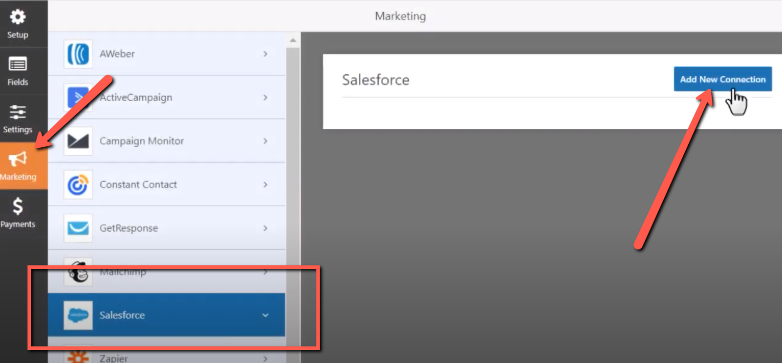 connecting salesforce